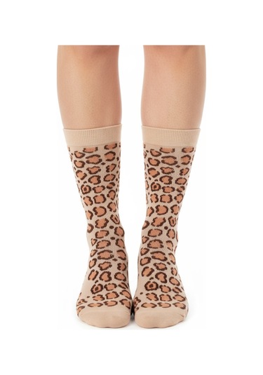 Gost Liria Leopard Socks Desenli Unisex Soket Çorap SOMON