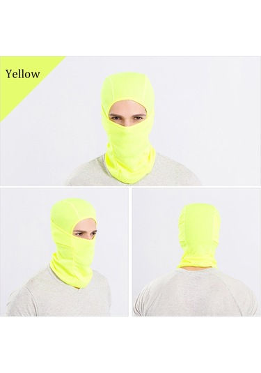 Yuntech01 Sarı Outdoor Bisiklet Maskesi - Poliester Ağı Dokusu, Rüzgar Engeli, Hızlı Kuruyan, Multifonksiyonel Spor Koruması Sarı