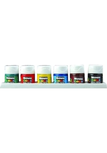 Nova Color Guaj Boya Şişe 6 Renk 25 ML Nc-113 Çok Renkli