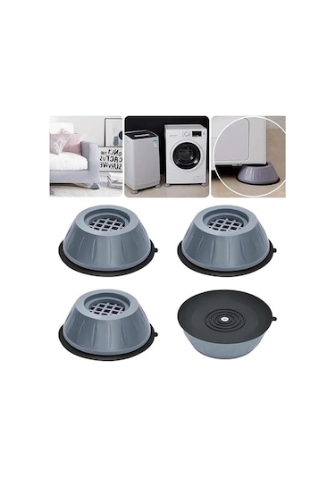 Beyaz Eşya Altlığı Ayağı 4 Adet Çamaşır Bulaşık Makinası Buzdolabı Yükseltici Titreşim Önleyici