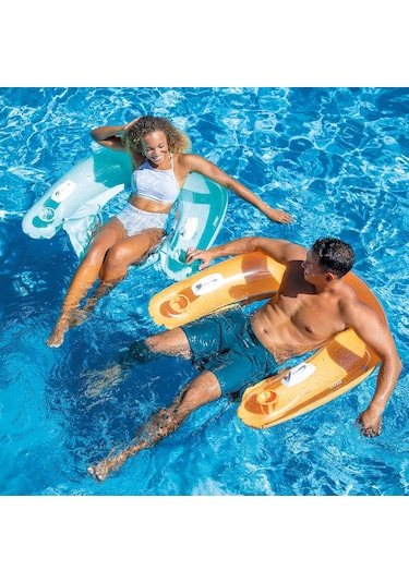 Intex Sit'n Float Aufblasbarer Poolsessel, Halbtauchig, Aufblasba
