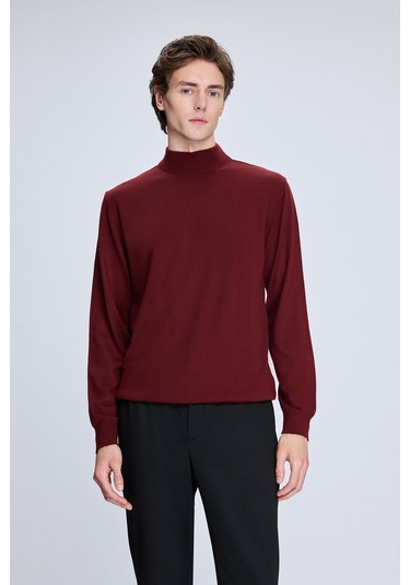 Kiremit Regular Fit Yarım Balıkçı Yaka Yünlü Triko Kazak 34221024a003 019 1964027 Kiremit