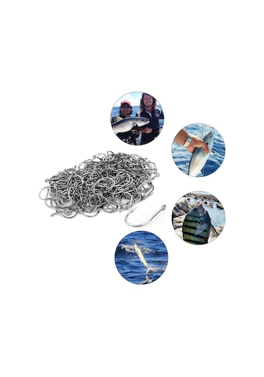 Valkyrie Paslanmaz Karbon Çelik Halkalı Olta İğne Seti 3-12 Numara Balık Kancası 2000 Adet Kutulu