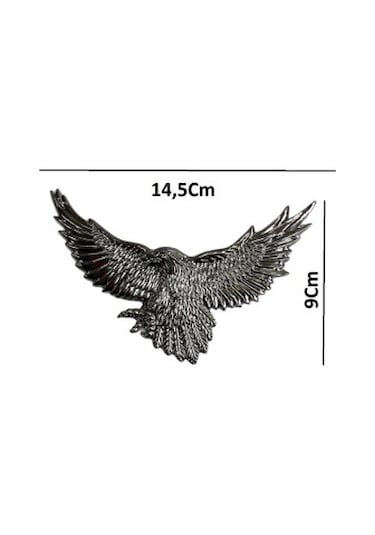 Kartal Arma Nikelaj Yapıştırma 2 Adet Sağ & Sol 14CmX9Cm