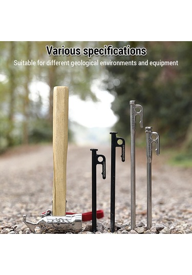 Maiyame Campıngmoon T Serisi 20cm Karbon Çelik Kamp Çadır İğnesi - Dayanıklı, Rust Önbelleli, Zor Topraklarda Kullanıma Uygun Çok Renkli