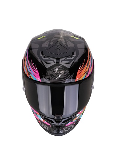 Scorpion Exo R1 Evo II Air Savage Spor Motosiklet Kaskı Siyah Mavi Pembe