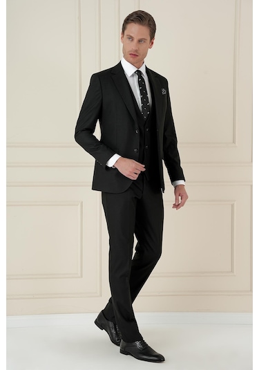 Efor Tk 910 Slim Fit Siyah Spor Takım Elbise Siyah