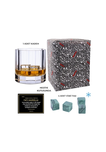 Perlotus 310 Cc Churchill Nude Kristal Viski Bardağı Tek 1 Adet Viski Taşı Hediyeli