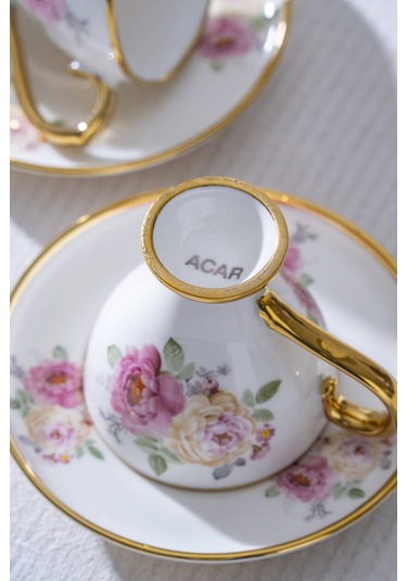 Yolanda 6 Kişilik Porselen Kahve Fincan Takımı - 90 Ml Renkli