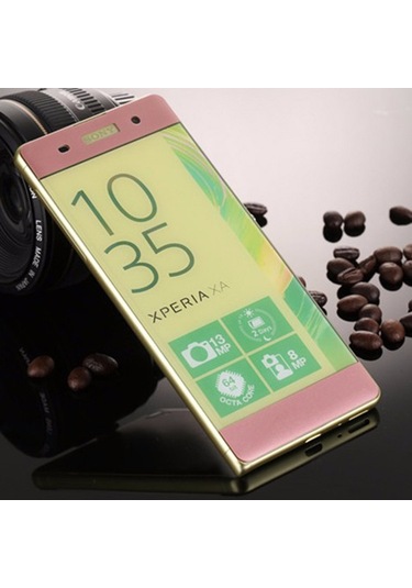 Bufalo Sony Xperia XA Ultra - Kavisli 3D Cam Ekran Koruyucu Rose Gold