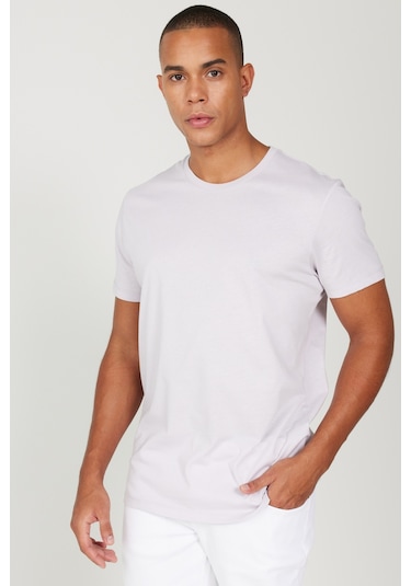 Ac&Co / Altınyıldız Classics Slim Fit Bisiklet Yaka Kısa Kol Pamuklu Erkek Tişört - Lila Ac&Co / Altınyıldız Classics Slim Fit Bisiklet Yaka Kısa Kol Pamuklu Erkek Tişört - Lila