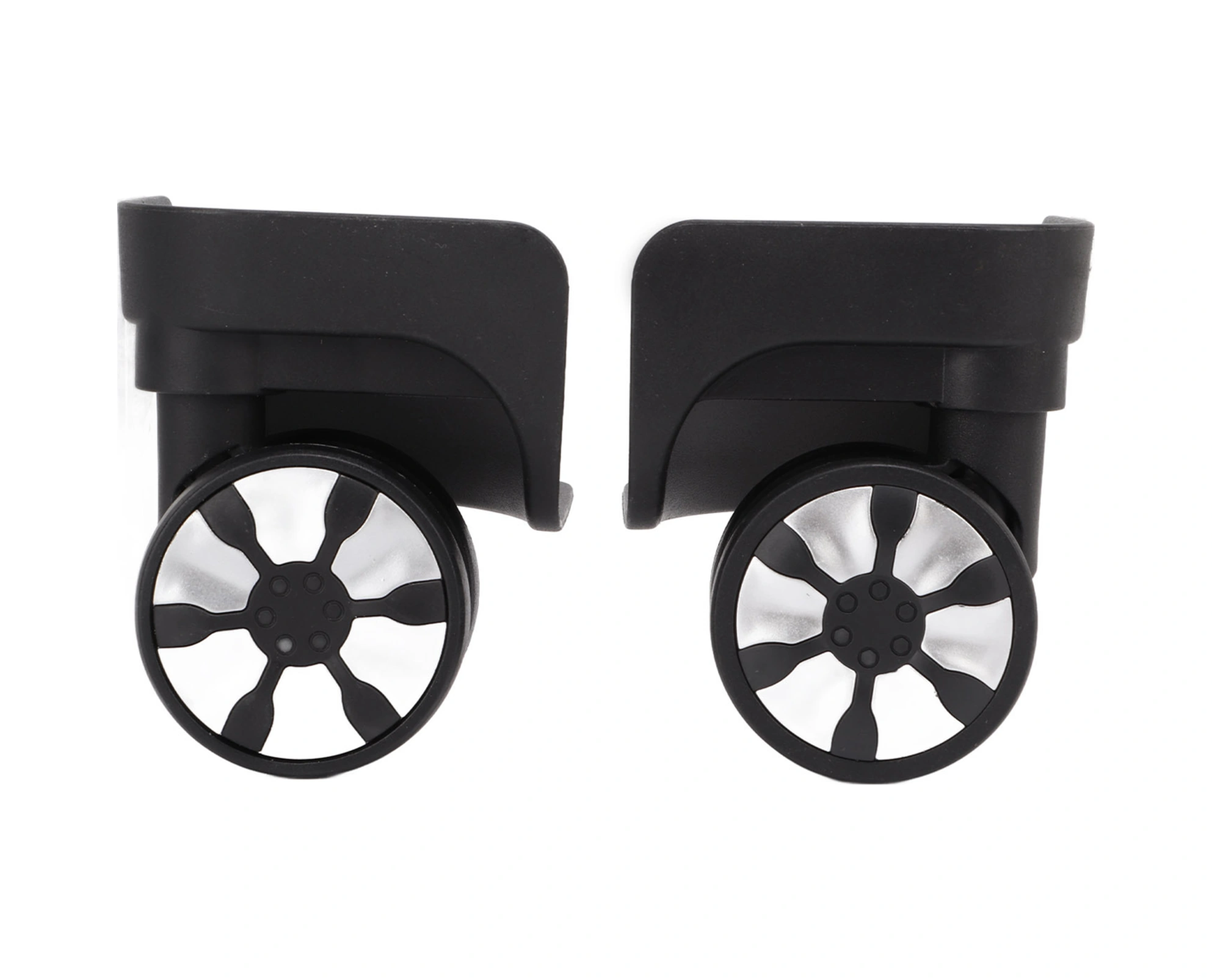 Vkemall Siyah Nylon Vagon Kasa Tekerlekleri, Gürbüz Ve Sessiz, 5.3cm Çapı, Kolay Kurulum, 2 Adet A78