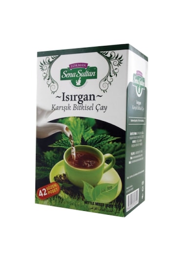 Lokman Sena Sultan Isırgan Karışık Bitkisel Süzen Poşet Çay 42 x 2 G