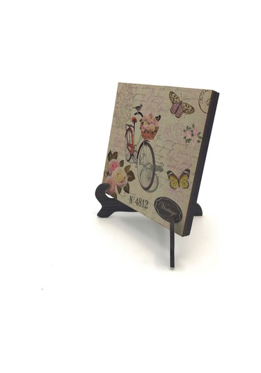 Hollanda Bisklet Görseli Baskılı Mdf Masaüstlük 10x10 596