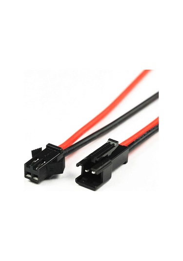 Jst Sm 2 Pin Kablolu Konnektör Seti - 22awg 20cm