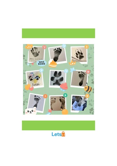 Kedi Köpek Pati İzi Fotoğraf Çerçevesi Seti Toksik Olmayan Mürekkepsiz Baskı Kiti