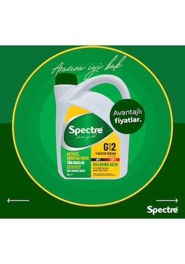 Spectre G12 Yeşil -40 Derece Antifriz 3 Litre N11.375