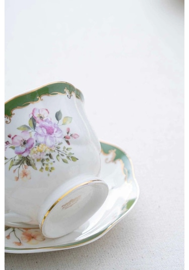 Acar Syt6065 Clara Çiçekli Çay Fincan Takımı 6 Lı Çok Renkli