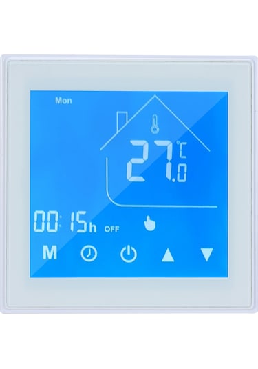 Tenfowee Hc-t010-gc Kombi Termostati - Haftalık Programlanabilir, Dokunmatik Ekran, 3a Güç, Beyaz, Ev/ofis/okul Uyumlu, Tuya Wifi B Şeması