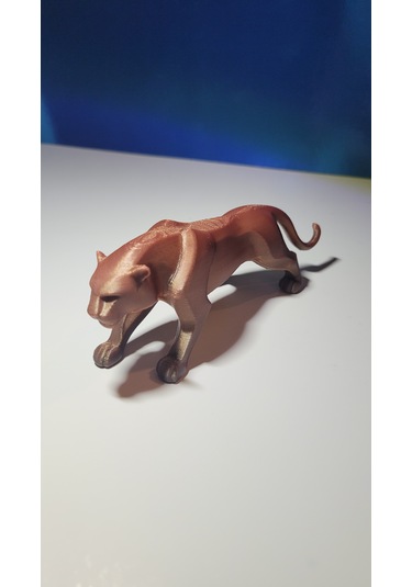 Dobi3d Dekoratif Kaplan Figürü Renk Geçişli 3d Baskı Kaplan Heykeli El Yapımı Masaüstü Dekor Objesi
