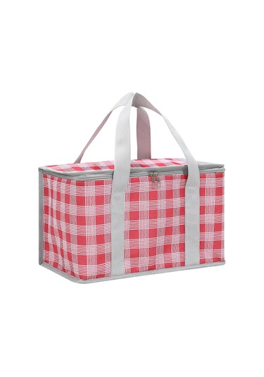 Yalıtımlı Yeniden Kullanılabilir Gıda Çantası Gıda Teslimat Çantası Piknikler İçin Saplı Dikey Gıda Taşıma Soğutucu Çantası Çok Renkli