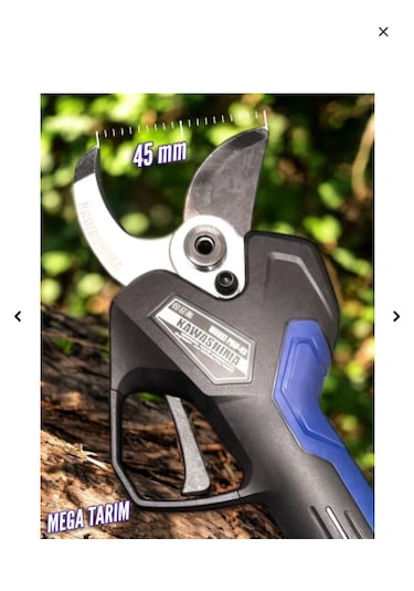 Kawashıma 45mm Akülü Budama Makası 25 Volt 4 Ah Çift Bataryalı Bel Taşımalı