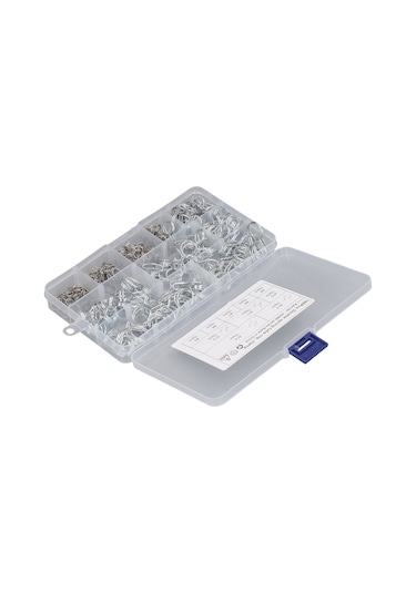 Suofeng 150 Adet Çift Tel Yaylı Boru Klembi, Çelik Malzeme, 5-14mm 10 Farklı Boyut, Dayanıklı Ve Korozyona Dirençli, Tarım Ve Sanayi Uygulamaları İçin