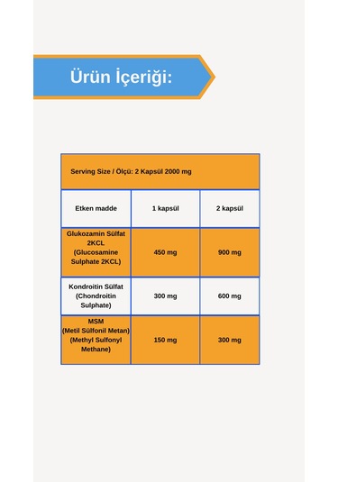 Afye Glukozamin Kondroitin Msm 90  Kapsül 1000 MG