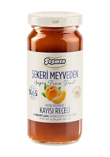 Seğmen Şekeri Meyveden Kayısı Reçeli Kavanoz 270 G