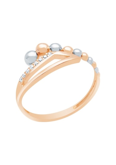 Diamond Line - Gülaylar - Pembe Beyaz Altın 14 Ayar Koleksiyon Yü