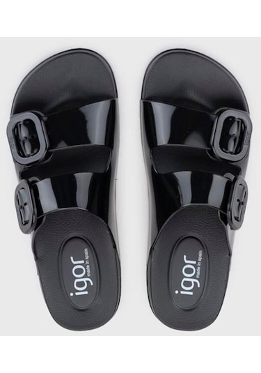 Igor S10334z Habana Brillo Siyah Kadın Terlik Siyah