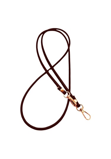 Çanta Aksesuar Koyu Kahve Renk 5 Mm Suni Deri Spagetti Model Çanta Sapı Light Gold Metal