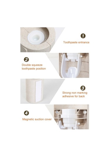 Pazly Buğday Samanı Otomatik Diş Macunu Dispenseri - Küçük Tasarım Ev Aletleri Diğer Diğer