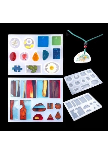 Ulzyvf Yetişkinler İçin Yapımcı Seti, Kristal Küpe Kolye Kalıpları, Epoksi El Döküm Dıy Aksesuarlar, 134 Parça, Çok Renkli Çok Renkli