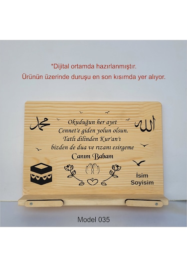 Münzevi Masaüstü Ahşap Rahle/tablet/kitap Tutucu-model035