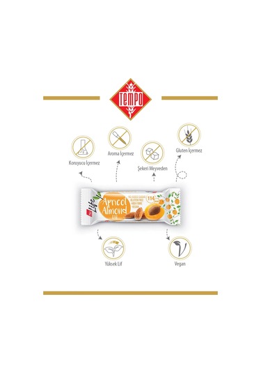 Kayısılı Bademli Bar 30 G X 12 Adet