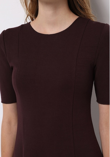 Colins Slim Fit Düz Kadın Bordo Kısa Kol Elbise Cl1076380 Q1.v1 Brd Bordo