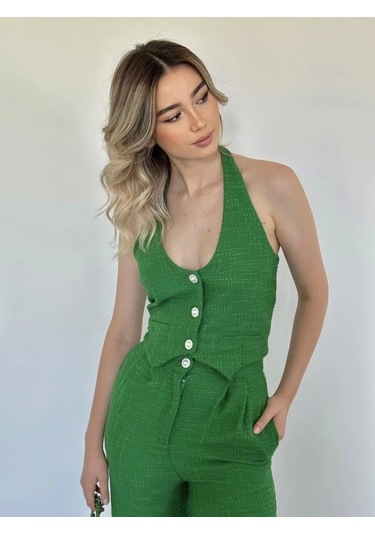 Yeşil Yelek Ve Pantolon Takım Yeşil