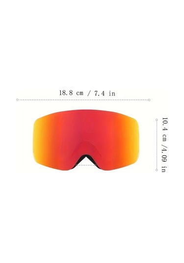 Willowhaven 2024 Siyah Popüler Kayak Gözlüğü Çift Katman Lens Anti Fog Rüzgar Korumalı Unisex