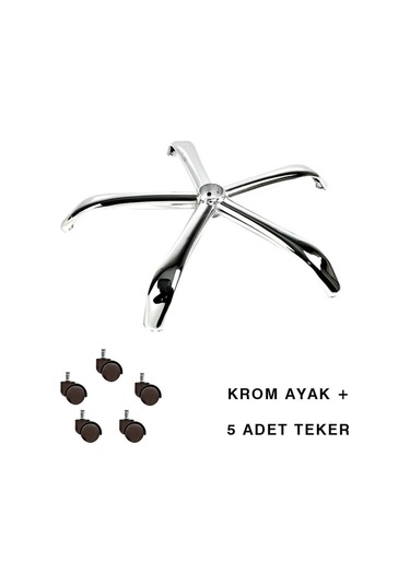 Depolife Metal Yıldız Ayaklı Patron Sekreter Müdür Şef Koltuğu Ayağı