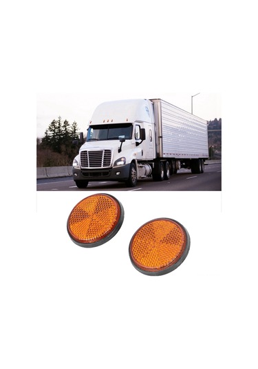 Moveevo Kırmızı Dairesel Pmma Yansıtıcı - Motor, Atv, Araçlar İçin Yüksek Görünürlük Ve Yol Güvenliği - 2 Adet Set