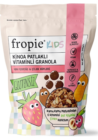 Kids Granola Yer Fıstığı & Çilek Küpleri 3 x 240 G