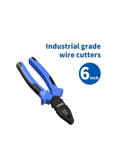 Xuweiwei 6 Inç Tel Makas Ve Çok Amaçlı Uç Pens %30 Kaldıraçlı Kaymaz Saplı Çelik