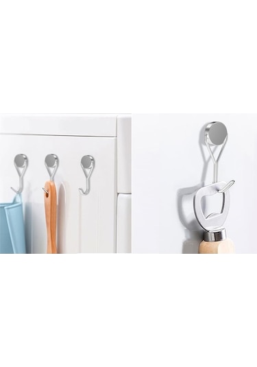 Besthome1 360 Derece Süper Güçlü Mıknatıslı Kanca - Mutfak & Banyo Askısı 4 Adet Diğer Model Diğer