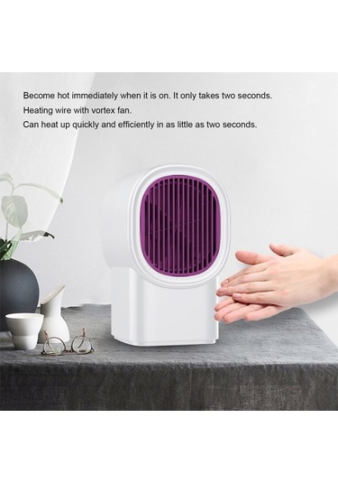 Flybuy Hızlı Isıyan Mini Masa Üstü Isıtıcı - 2 Saniye, 220v Beyaz, Güvenli Kullanım