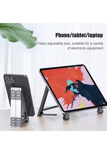 Honmex Gümüş Alüminyum Klavyeüstü Bilgisayar Tutucu - Ergonomik Tasarım, Telefon/tablet Uyumlu, Yatırımlı Ve Kaymazsız