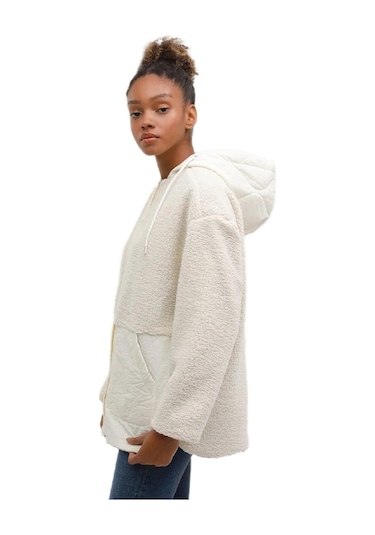 Lumberjack Ct2008 Hannah Teddy Jacket Krem Kadın Ceket Krem