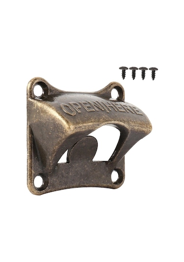 Kırmızı Vintage Bronz Duvara Monte Şarap Modası Soda Şişesi Bira Açacağı Bar Aksesuarları Kırmızı