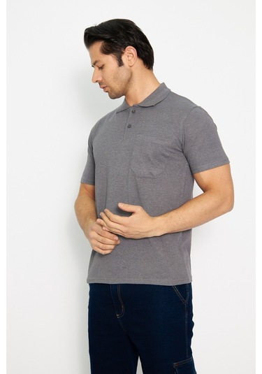 Orange Safety Koyu Gri Kısa Kol Polo Yaka T-shirt