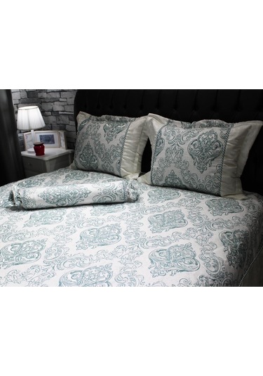 Serenat Çift Kişilik Yatak Örtüsü Yeşil (541549206) Yeşil